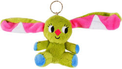  Kockásfülű nyúl ülő kulcstartó plüssfigura - 9 cm - delfinbuvar