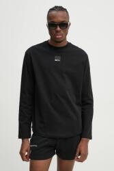 Karl Lagerfeld Jeans pamut hosszúujjú fekete, nyomott mintás, A1M17043 - fekete XXL