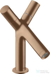 Hansgrohe AXOR STARCK 80 kétkaros mosdó csaptelep automata leeresztővel, szálcsiszolt vörös arany hatású 10030310 (10030310)