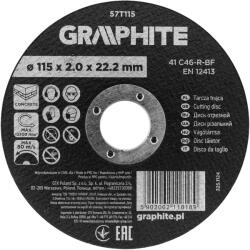 GRAPHITE Vágókorong kőhöz, alumínium oxid 115x2x22, 2 41 C46-R-BF, min. rendelés: 3db (57T115)