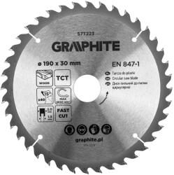 GRAPHITE Körfűrészlap, keményfém fogakkal, 190x30mm, 40fog (57T223) - szerszamparadicsom