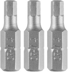 GRAPHITE Csavarhúzó bit imbusz H4, 25mm, 3db, min. rendelés: 3db (56T531)