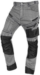 NEO TOOLS Farmer munkásnadrág, Denim, 82% pamut, Oxford szövet, térdvédő betét, cippzáras zsebek, szürke-fekete, több méretben (81-360-2-L)