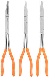 NEO TOOLS Duplacsuklós fogó klt. , egyenes-hajlított-lapos, 330mm, 3db-os, CRV (01-293) - szerszamparadicsom
