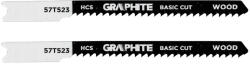 GRAPHITE Dekopírfűrészlap, U-befogó, HCS, 12TPI, 50/76mm, fa-rétegelt lemez, 2db, min. rendelés: 3db (57T523)