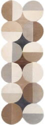 Flair Rugs Covor tip traversă grej țesut manual din lână 80x230 cm Mia Ellipse - Flair Rugs Covor