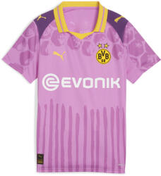 PUMA Gyerek Futball Rövid Ujjú Póló Leopárdmintás Ujjak Kidsuper X Borussia Dortmund rózsaszín|sárga