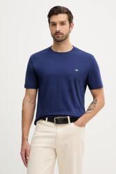 Gant pamut póló rózsaszín, sima - kék XL - answear - 21 990 Ft