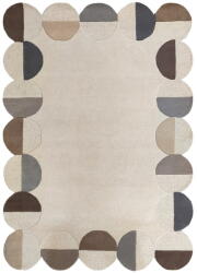 Flair Rugs Covor grej țesut manual din lână 160x230 cm Mia Scallop Frame - Flair Rugs Covor
