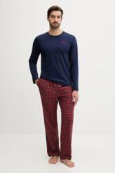 Ralph Lauren pamut pizsama mintás, 714950621 - sötétkék XXL