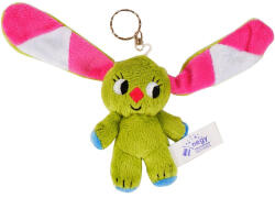  Kockásfülű nyúl álló kulcstartó plüssfigura - 9 cm