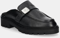 Calvin Klein Jeans bőr papucs FLATFORM SLIPON MG LTH fekete, női, YW0YW01655 - fekete Női 40