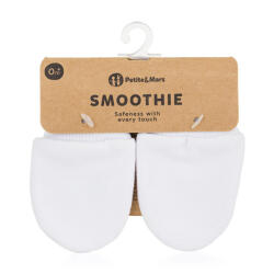 Petite & Mars Újszülött Kesztyű Smoothie Infinity White Pamut Anyag (6x10cm) (8596202008996)