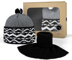 Bontis Ajándékcsomag: Zmijovka Bontis kötött nyakmelegítővel - Fekete / fehér (set-ZMIJ-II-B004)