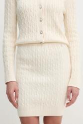 Guess szoknya gyapjú keverékből SIENNA bézs, mini, egyenes, W5RD0L Z37L1 - bézs L