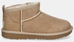 UGG hócsizma gyerek velúr KIDS CLASSIC ULTRA MINI - bézs 33.5
