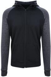 Just Cool Férfi sportos pulóver tarka ujjakkal - Fekete / fekete melírozott | M (JC057-1000256006)