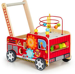 ECOTOYS Walker din lemn - camion de pompieri