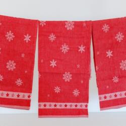 Polášek Egyiptomi pamut konyharuha téli mintával - 3 db - sz. 111 | Piros (60831321-01)