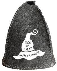 SAUNA KING Szauna sapka, gyapjúkeverékből, szürke, halloween motívummal III