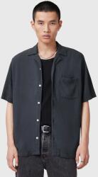 AllSaints lenvászon ing CUDI férfi, sötétkék, regular, M052SC - kék M