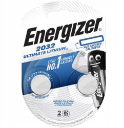 Energizer 2x ENERGIZER ULTIMATE LITHIUM akkumulátor elektronikus eszközökhöz CR2032 buborékcsomagolás (ENEBAT1915)
