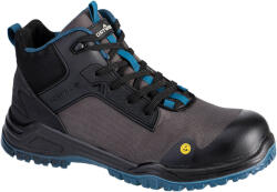 Portwest FX2 Bevel Composite Mid Boot S3S ESD SR FO - Fekete/Tengerzöld - 42 (FE01BTE42)