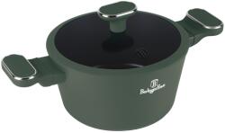 Berlinger Haus Oală cu capac 20 cm, 2.5L - Berlinger Haus Green Matte Collection BH 8200, verde, cu strat antiaderent din titan, design modern, compatibilă cu toate plitele