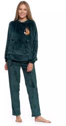Moraj Fox meleg női pizsama, zöld, rókás, S
