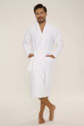 De Lafense Manuele férfi wellnessfürdőköpeny, fehér, XXL