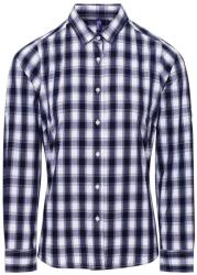 Premier Workwear Cămașă bumbac carouri damă - Albă / albastru închis | S (PR350-1000226994)