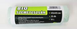  Lebomló, komposztálható PLA bio/öko zsák, 45 x 45 cm (10 l), környezetbarát 200 db/gyűjtő