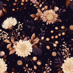 Takoy Flaus kabátszövet virágzó éjszaka