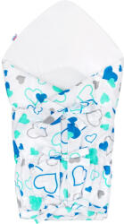 New Baby Klasszikus megkötős pólya New Baby kék szívecskék - babamamakozpont