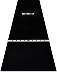 One 80 Dart gumi szőnyeg fa dobóléccel ONE80, 90cm széles, fekete, fehér