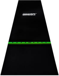 One 80 Dart gumi szőnyeg fa dobóléccel ONE80, 90cm széles, fekete, zöld