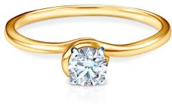 SAVICKI Inel de logodnă SAVICKI: aur bicolor, cu zirconiu - savicki - 3 114,00 RON