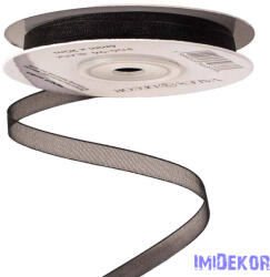  Organza szalag 6mm x 20m - Fekete