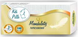 Papírzsebkendő 3 rétegű 100 db/csomag Kék Pille mandulatej - suplix