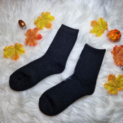 Ollike GYAPJÚ VASTAG női zokni Fekete, 38-41 36124