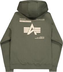 Alpha Industries Label Zip Back Print Hoodie - dark olive