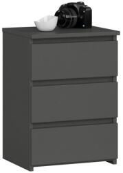 AKORD Comoda, placa laminata, 3 sertare, gri grafit, 40x35x56.8 cm GartenVIP DiyLine (214473-AK) Comoda