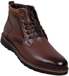 RUSAY Ghete barbati casual, din piele naturala, cu fermoar, imblanite, CORSAFM, marimea 41