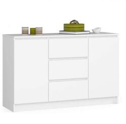 Artool Comoda, placa laminata, 3 sertare, 4 rafturi, alb, 120x40x77 cm GartenVIP DiyLine (381114-AK) Comoda