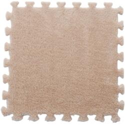 Flippy Set 10 Piese Covor tip Puzzle, Flippy, Spuma EVA, Pufos, 30 x 30 x 1 cm, Crem (teo-128911) Covor