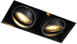 QAZQA Okos beépített reflektor fekete keret nélküli 2-lámpás, WiFi-vel GU10 - Oneon Honey (106259)