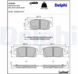DELPHI Klocki Hamulcowe Przod (lp3552)