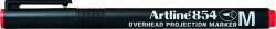 Artline Marker OHP permanent Artline 854, varf mediu - 1.0mm - rosu (EK-854-RE)