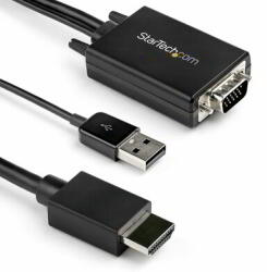 StarTech - 2 m-es VGA-HDMI átalakító kábel USB audio támogatással és tápellátással - VGA2HDMM2M (VGA2HDMM2M)