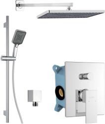 kielle Arkas I - Set de duș cu baterie încastrată, pentru 2 consumatori, cu accesorii și corp montare, crom 20611SP10 (20611SP10)